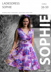 Papierschnittmuster Kleid mit Tellerrock und Wickelausschnitt Schnittmuster 34-50